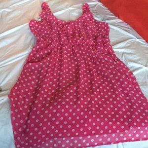 Pink polka dot dress